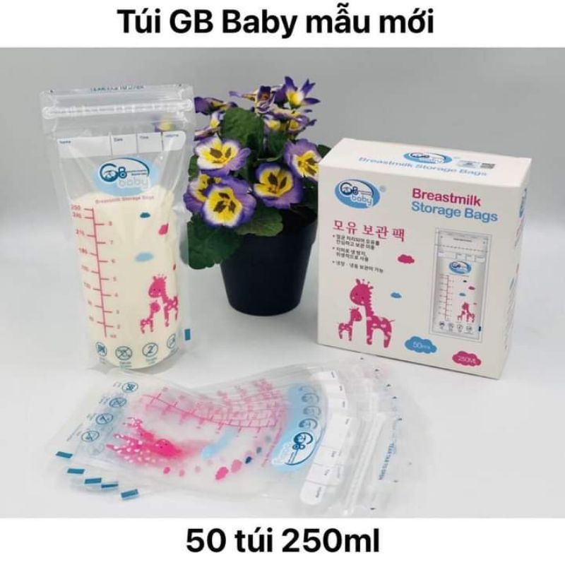 Combo 2 hộp 100 túi trữ sữa mẹ 250ml gb baby