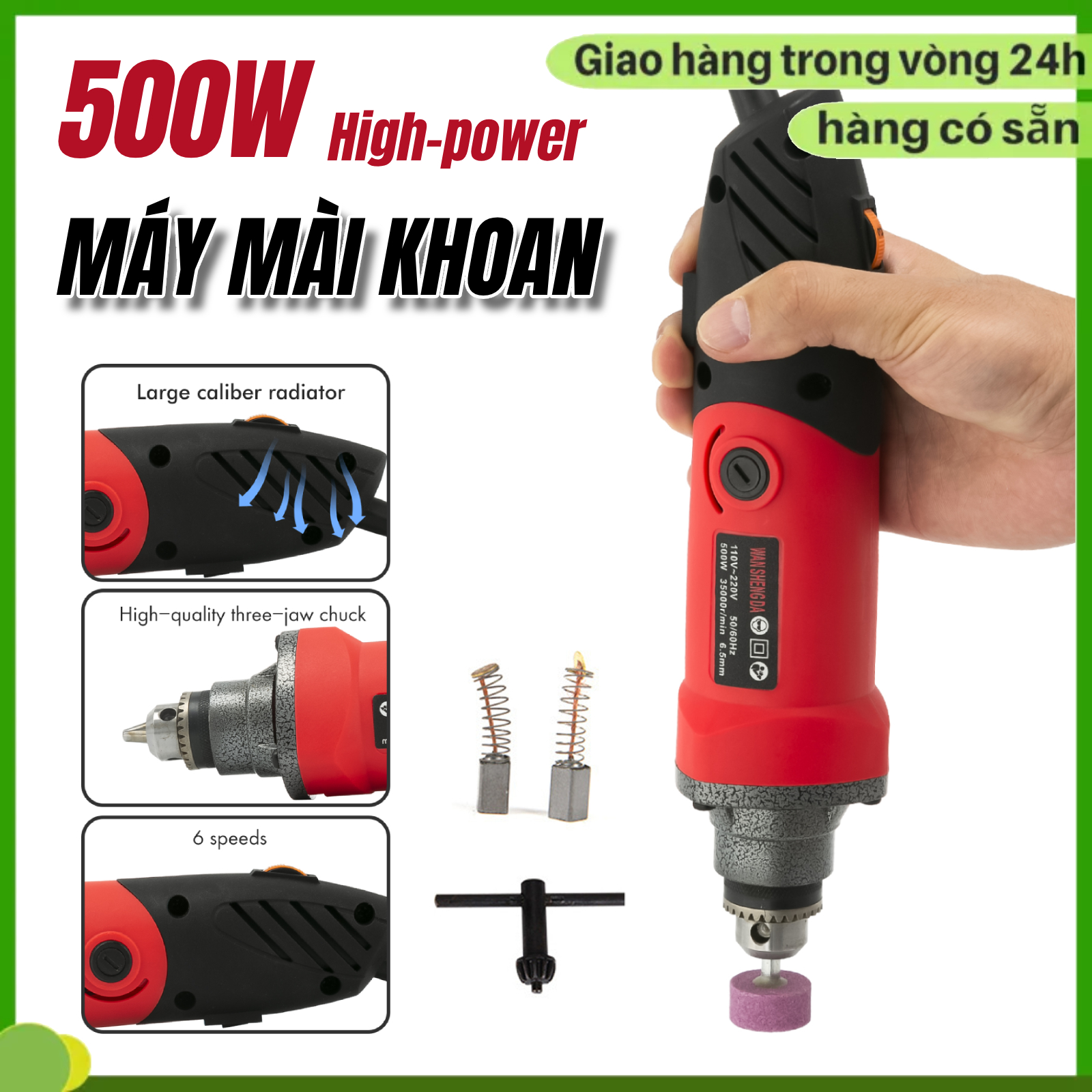 Máy mài khuôn cầm tay 500W 6 tốc độ, Máy khoan đa năng, Máy mài khuân tay mini, máy khoan cắt, Máy khắc đa năng mini