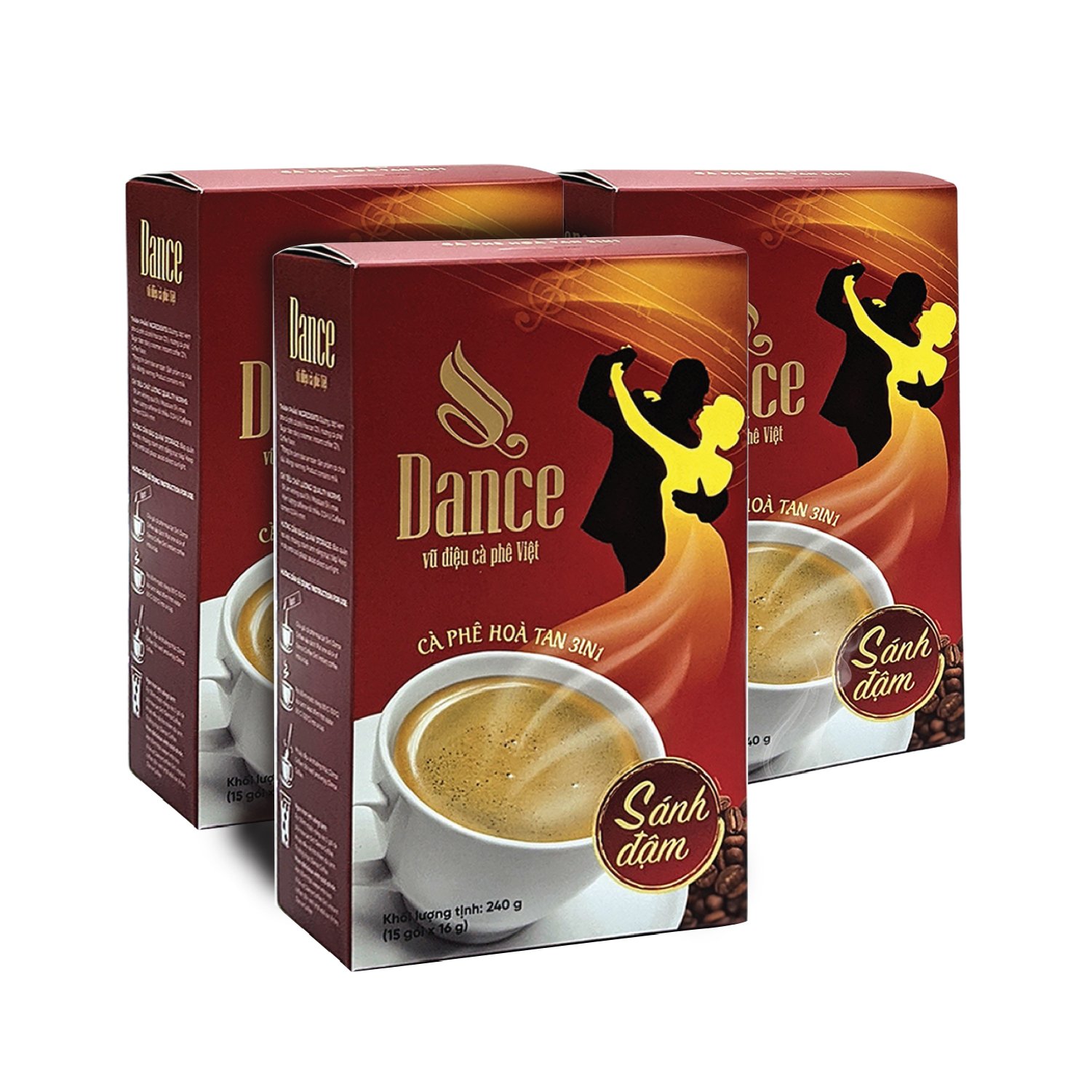 Combo 3 hộp cà phê sữa 3in1 dance - antháicafé