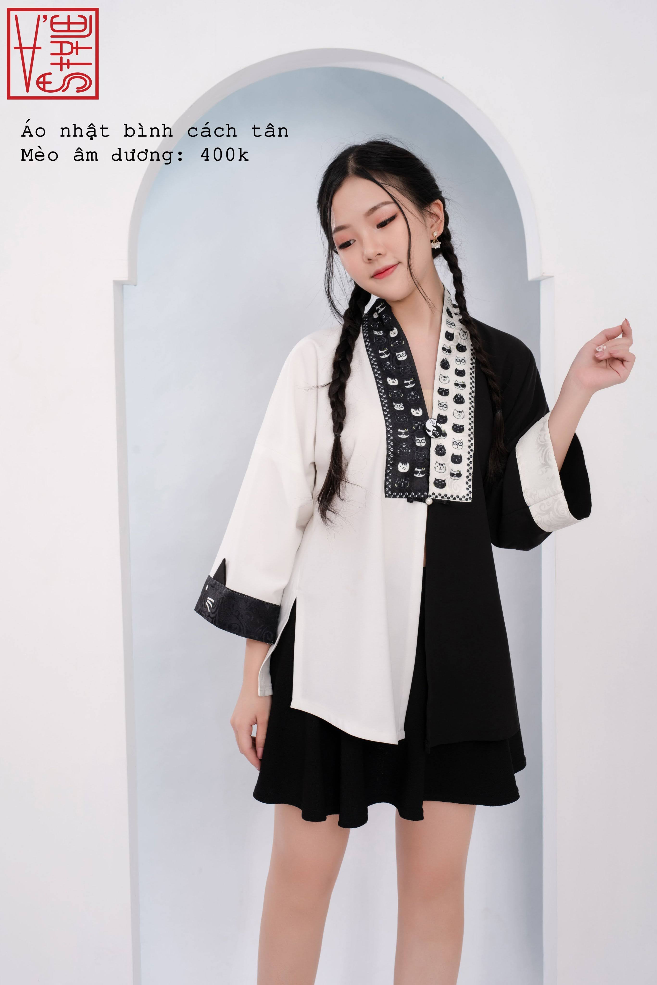 Fullset Nhật bình truyền thống vải gấm in hoa văn cho nữ  Vstyle  Việt  Cổ Phục cách tân