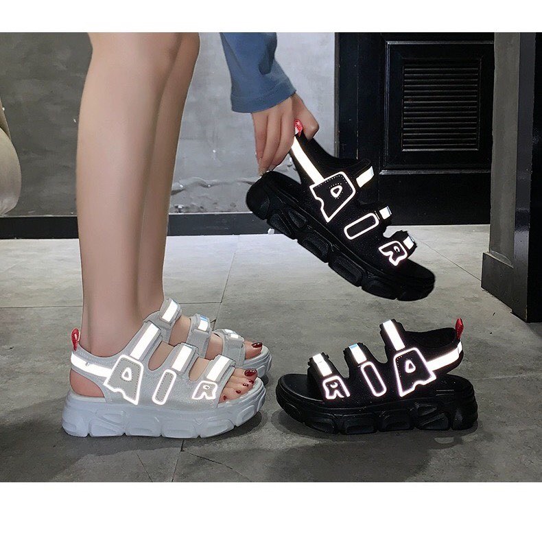 Sandal nữ 3 quai viền phản quang air cực xinh , sandal nữ thời trang hot trend