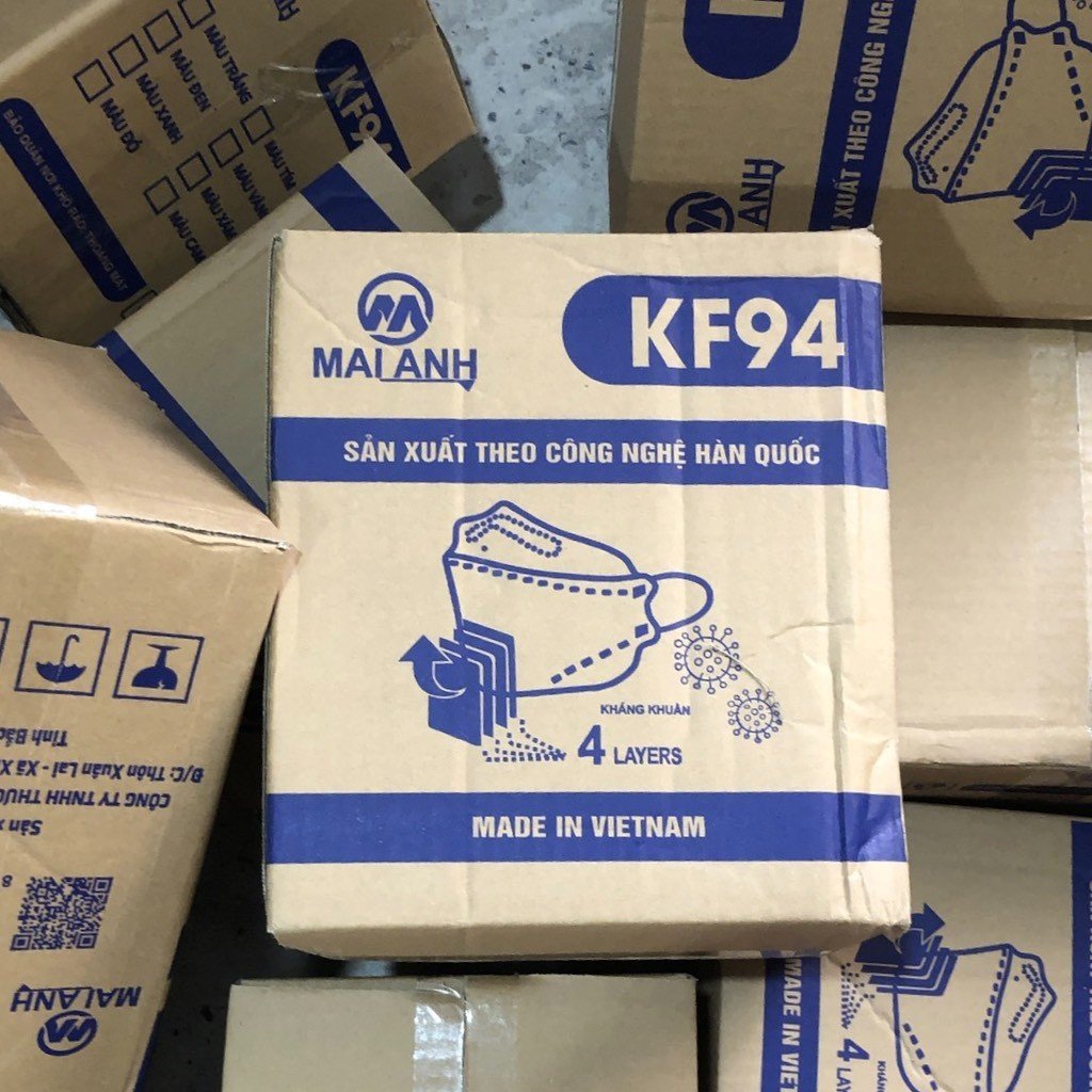 1 Thùng 300 chiếc khẩu trang y tế KF94 4 lớp dày dặn kháng khuẩn, bảo vệ sức khỏe