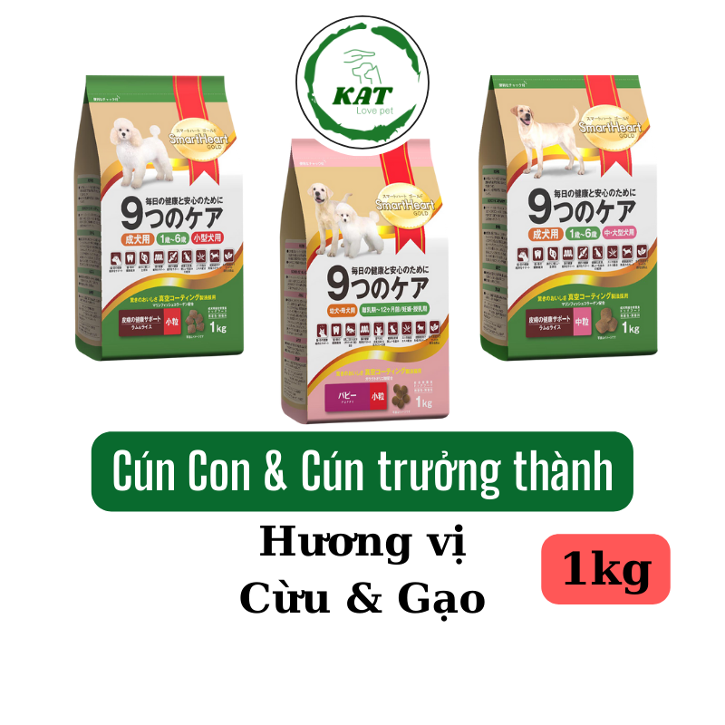 Thức ăn hạt cho chó smartheart gold cao cấp - gói 1kg - kat store