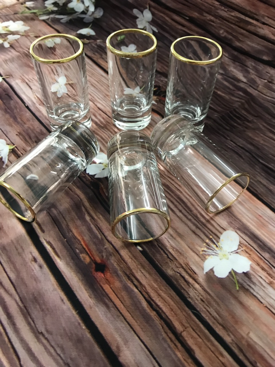 Bộ 6 ly thủy tinh viền miệng cao cấp 30ml
