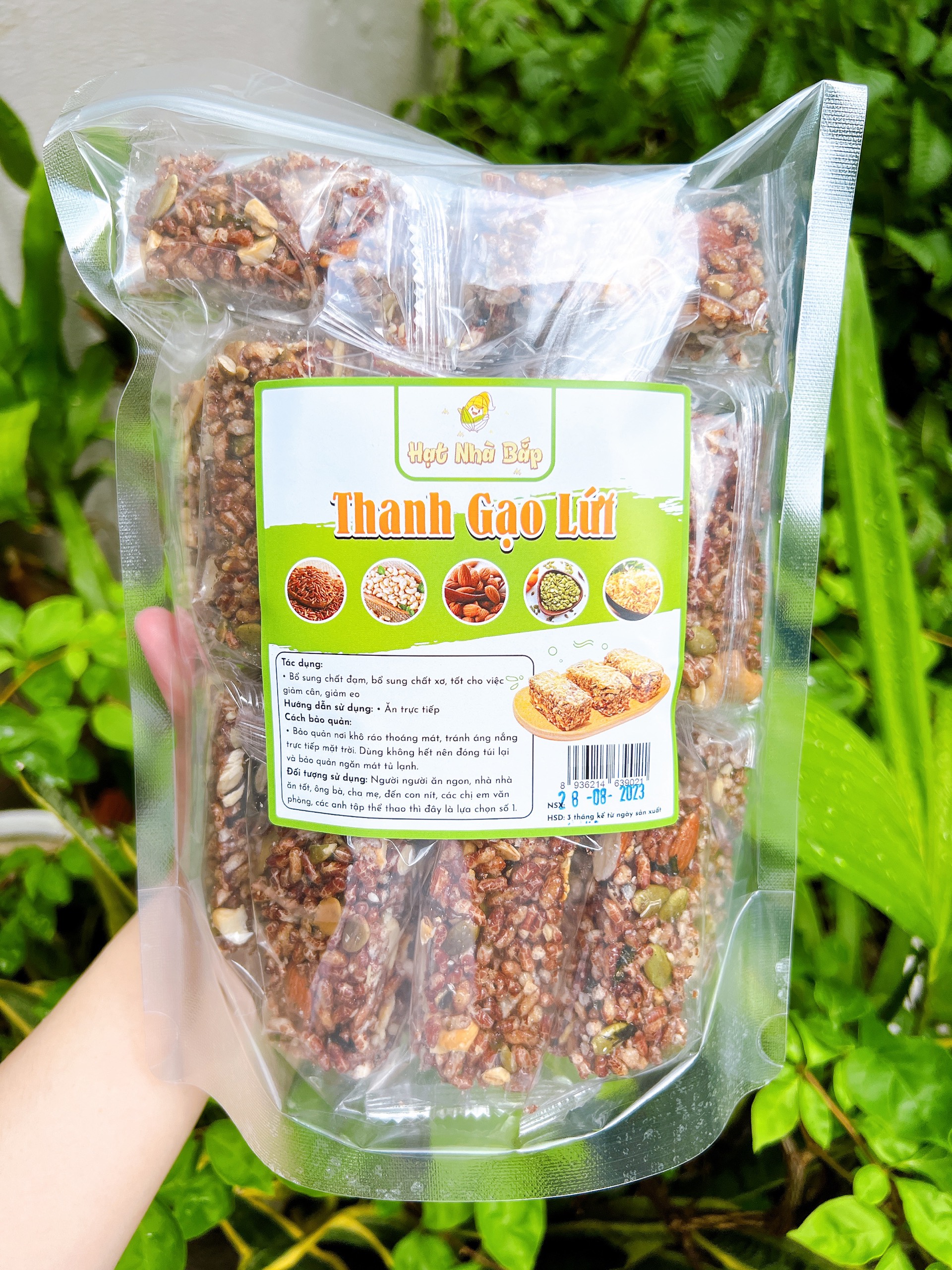 500gr thanh gạo lứt ngũ cốc rong biển - mix hạt dinh dưỡng - giảm cân ăn ngon - hạt nhà bắp