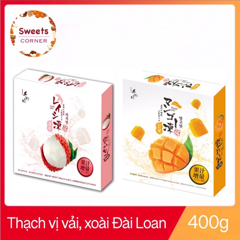 Thạch trái cây vị xoài, vải Đài Loan 400g