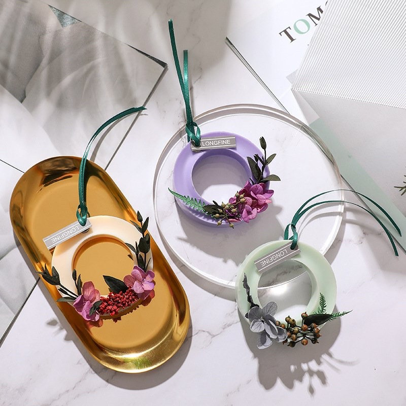 Sáp thơm hoa khô longfine treo phòng treo xe tủ quần áo - sáp thơm hoa khô vòng tròn kèm dây treo phòng nhà vệ sinh tiện lợi - sáp thơm khử mùi tạo hương thơm giảm căng thẳng