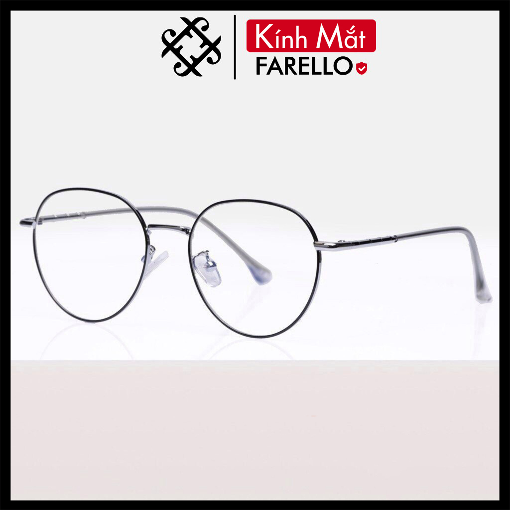 Gọng kính cận FARELLO chất liệu kim loại phụ kiện thời trang nam nữ 2998 nhiều màu