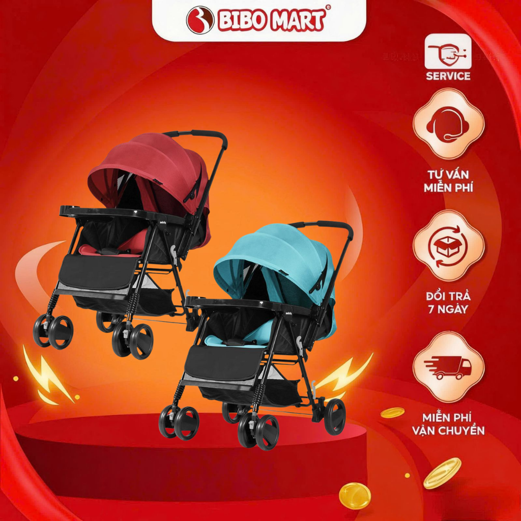 Xe Đẩy Gấp Gọn Cho Bé Seebaby T11 Plus 2 Chiều 3 Tư Thế Bánh Xe Xoay 360 Độ Có Khóa An Toàn - BiBoMart