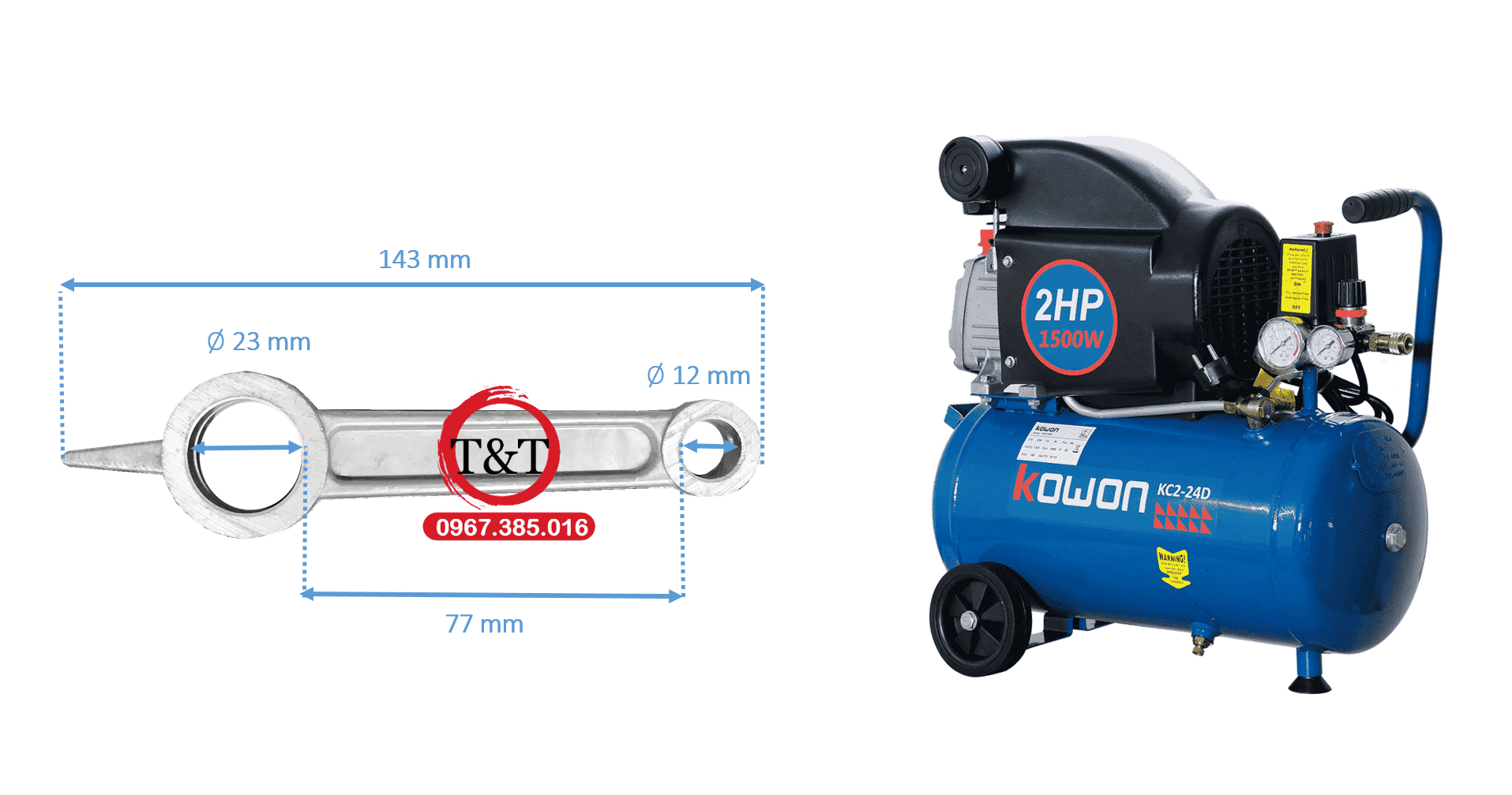 [HCM]Tay biên máy nén khí 12 23 77