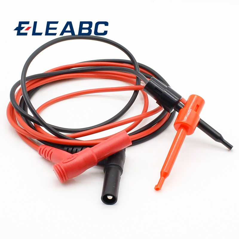 1pair Banana Plug To Test Hook Clip Probe Cable For Multimeter Test