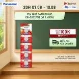 Vỉ 5 viên Pin nút Panasonic CR-2032/5B – Hàng Chính Hãng