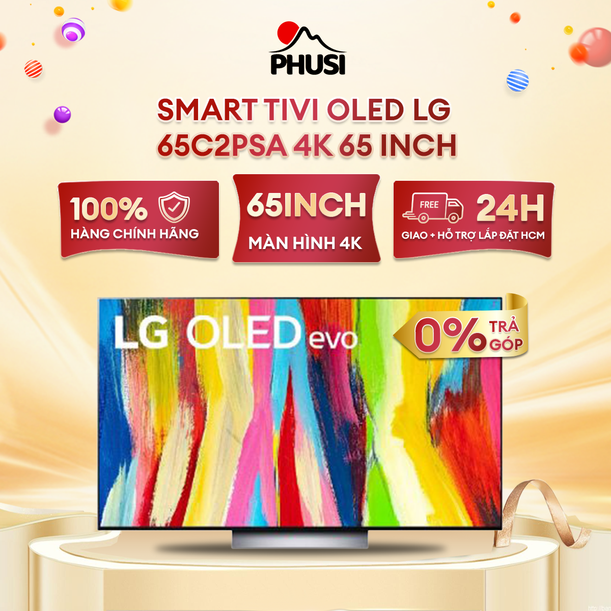 Smart tivi oled lg 65c2psa 4k 65 inch hệ điều hành webos smart tv, remote thông minh, - giao hàng miễn phí hcm