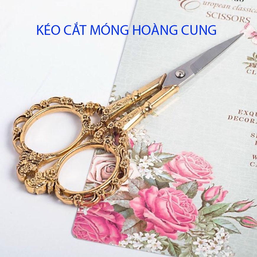 Kéo cắt móng giả , kéo hoàng cung - Kéo hoàng cung cắt from móng giả loại xịn Siêu bén
