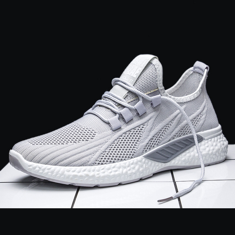 Giày Thể Thao Sneaker Cho Nam, Giày Chạy, Buộc Dây, Kiểu Dáng Đơn Giản, Nhẹ, Mặt Lưới, Lót Thoáng Khí G161