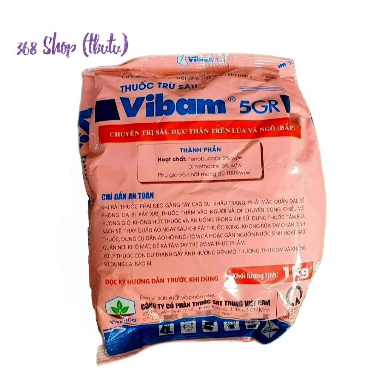 (Combo 5 gói)💎 Đục Thân - Đuông Dừa (túi 1kg)💖 Thuốc trừ sâu Vibam 5gr (Cực mạnh thay thế re gent)