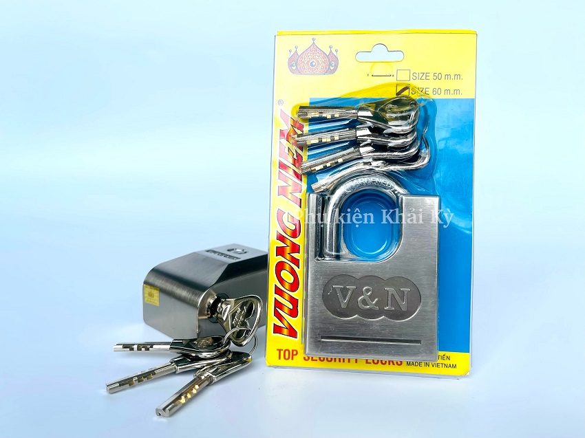 Ổ khóa chống cắt trắng cao cấp 60mm vương niệm top security locks , chống cắt , chống khoan , chống axit _ hàng chính hãng