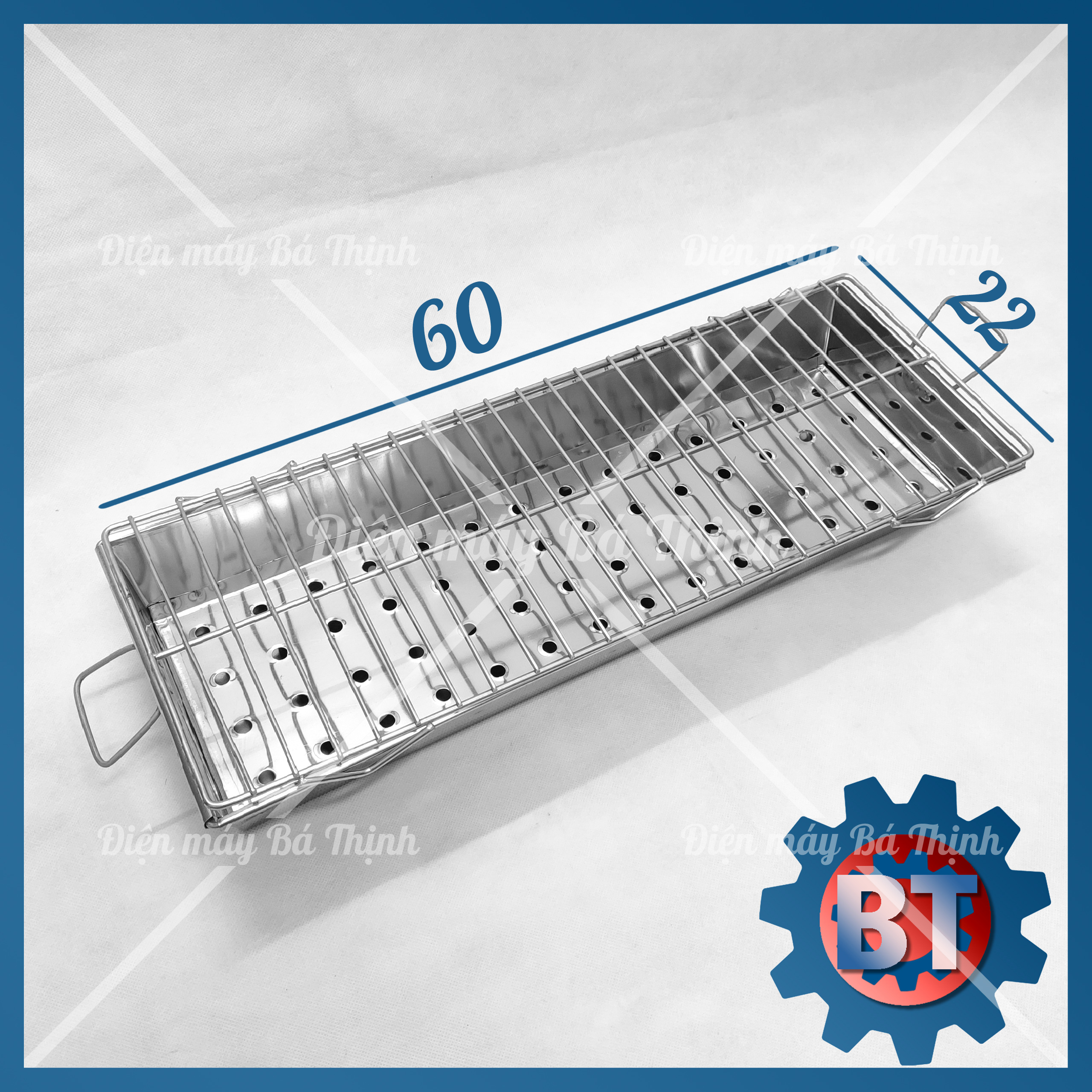 Khay nướng / bếp nướng than hoa Inox + vỉ nướng