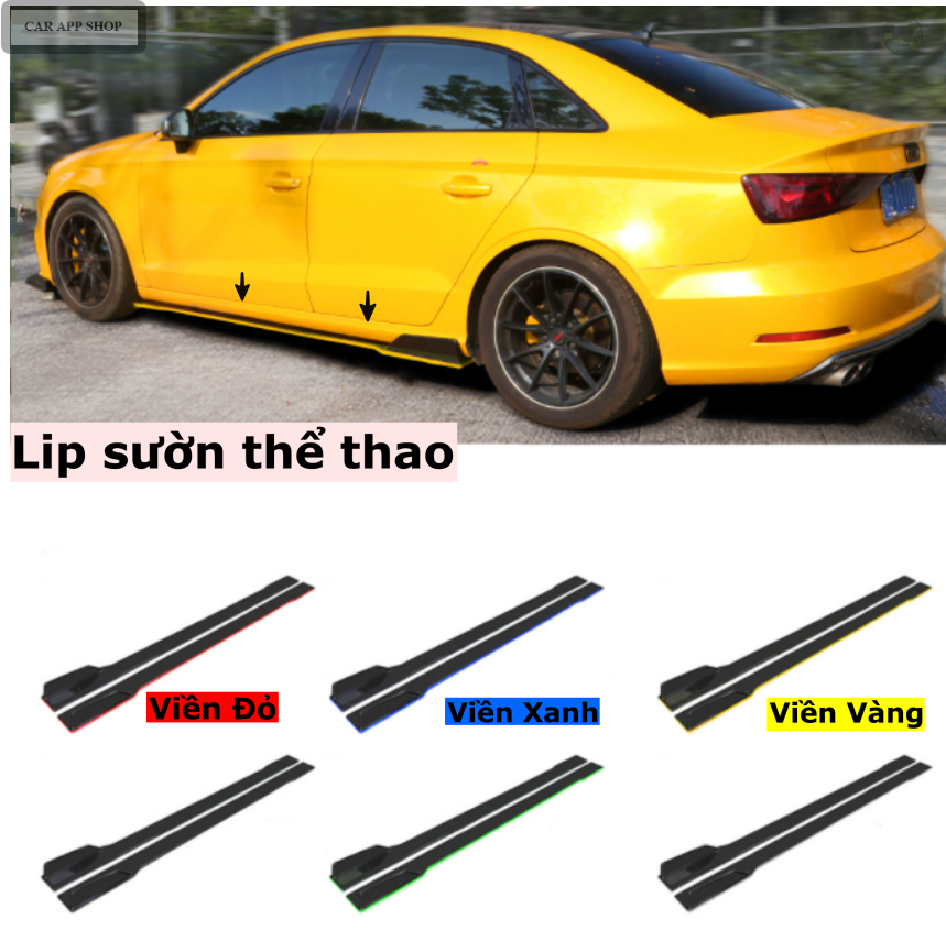 Lip hông thể thao đa dụng độ cho các dòng xe , bmw, toyota, mazda, kia , hyunhdai , honda