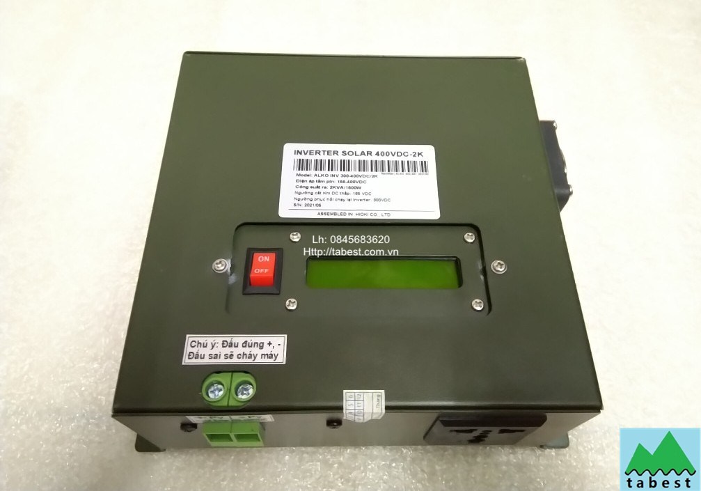 Máy Inverter chạy trực tiếp tấm Pin ra 220Vac, 1600W, không cần ắc quy