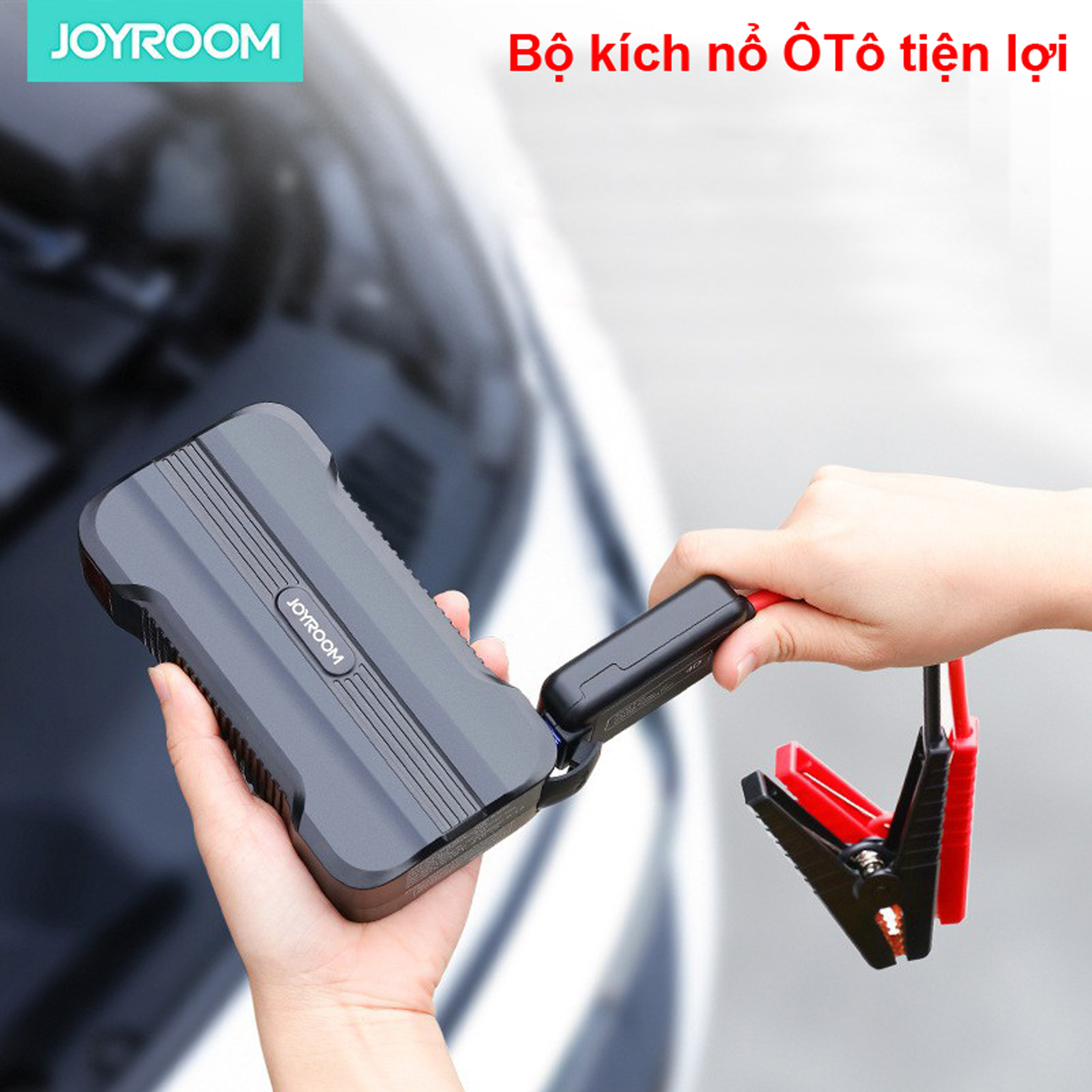 Bộ Kích Nổ Xe Hơi Khẩn Cấp Đa Năng Cao Cấp JOYROOM (Xăng 7.0L, Diezel 5.5LKiêm sạc đa năng, Có đèn pin trợ sáng nhỏ gọn dễ dàng sử dụng
