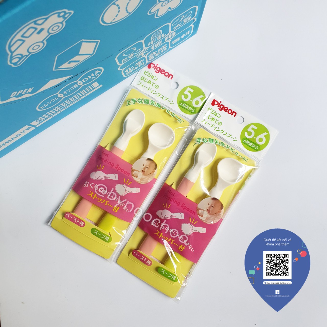 Set thìa ăn dặm Pigeon cho bé từ 5-6M