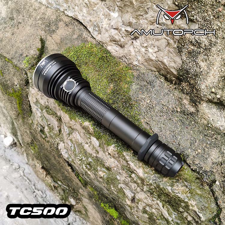 đèn pin chiếu xa amutorch tc500 sáng 2200 lumen tầm xa 800m sử dụng 2 pin 6