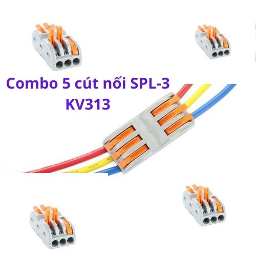 5 Cút Nối Dây Điện Nhanh SPL-3 0,08-2.5 (4) mm2 An Toàn - Linh Hoạt