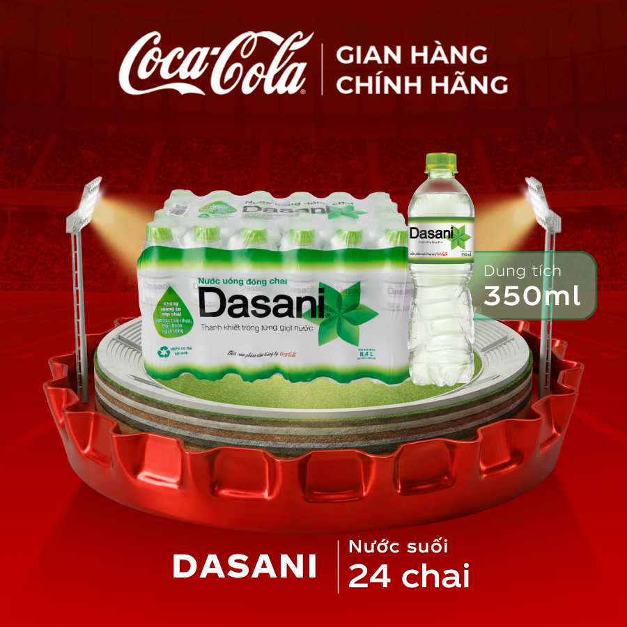 [SIÊU SALE ] Lốc 24 Chai Nước Suối Dasani 350ml/Chai Sale 5.5 Coca-Cola Chính Hãng_LD