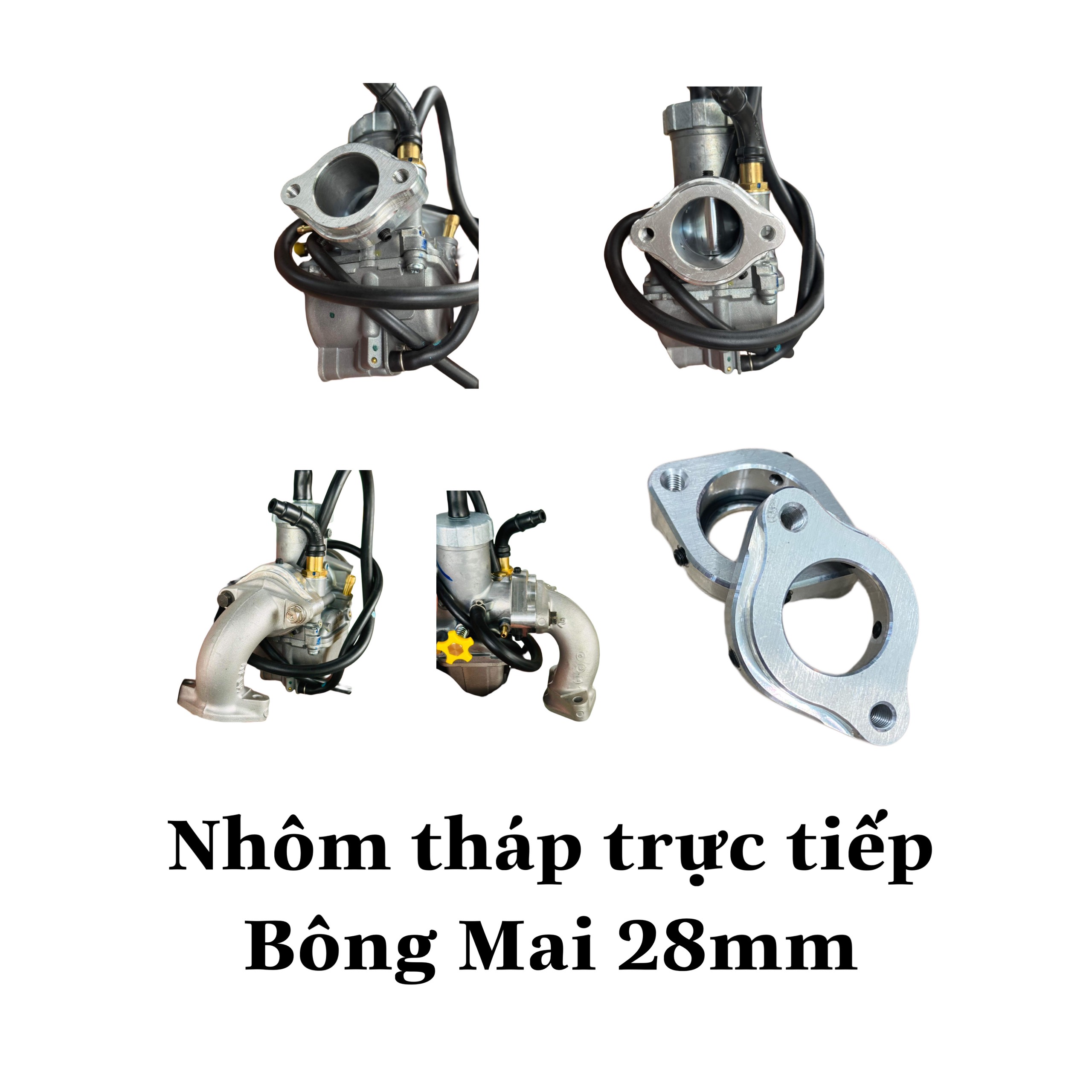 Nhôm tháp trực tiếp cho các bình xăng họng 24mm / 26mm / 28mm