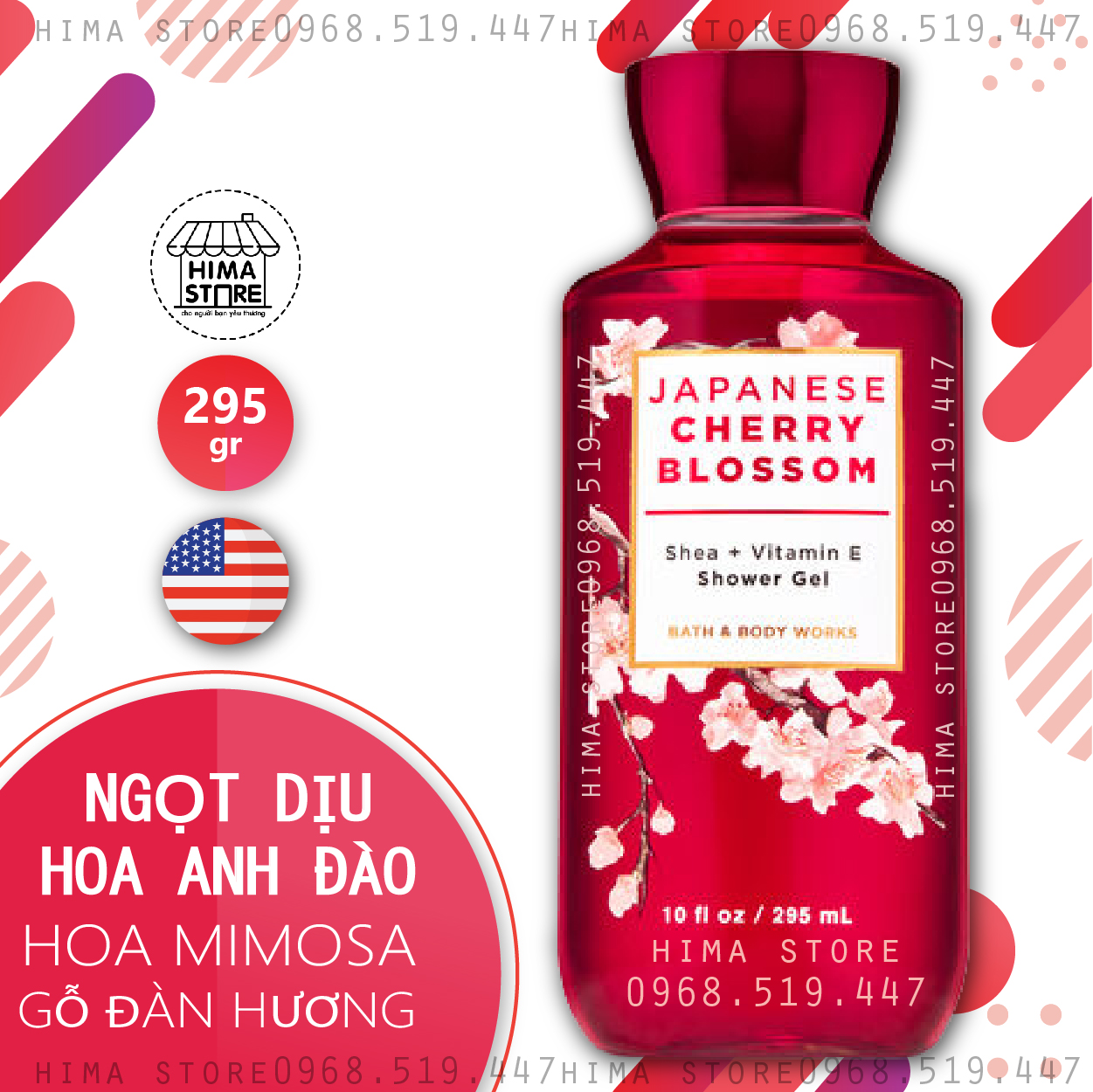 [HCM]Sữa Tắm Toàn Thân Bath & Body Works Shower Gel - JAPANESE CHERRY BLOSSOM (295ml)