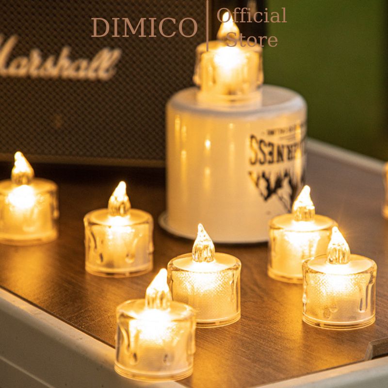Set 5 nến điện tử mini trang trí phòng ngủ decor nhà cửa siêu xinh DIMICO