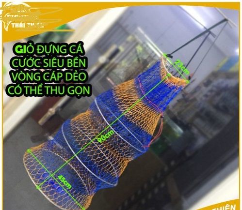 Giỏ Đựng Cá lưới cước 2 Kích Cỡ Nhỏ _ Lớn-túi đựng cá - rọng đựng cá