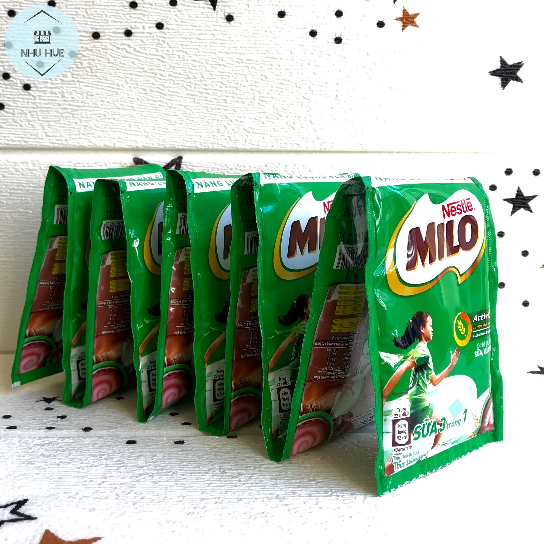 Sữa bột Milo (dây 10 gói x 22g) + tặng 1 gói