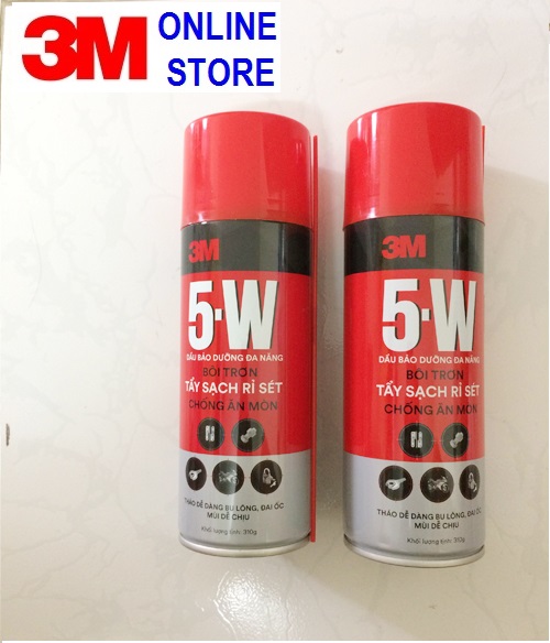 CHAI XỊT TẨY RỬA, BÔI TRƠN, CHỐNG RỈ SÉT 3M 5-W
