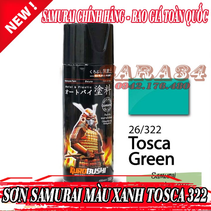 Sơn samurai màu xanh tosca - nitron 322