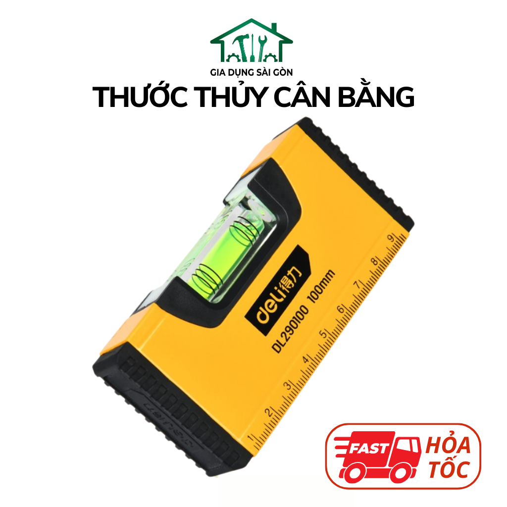 Thước Thuỷ Deli Cân Bằng Cực Chính Xác - Bề mặt đo từ tính giúp vận hành dễ dàng - DL290100