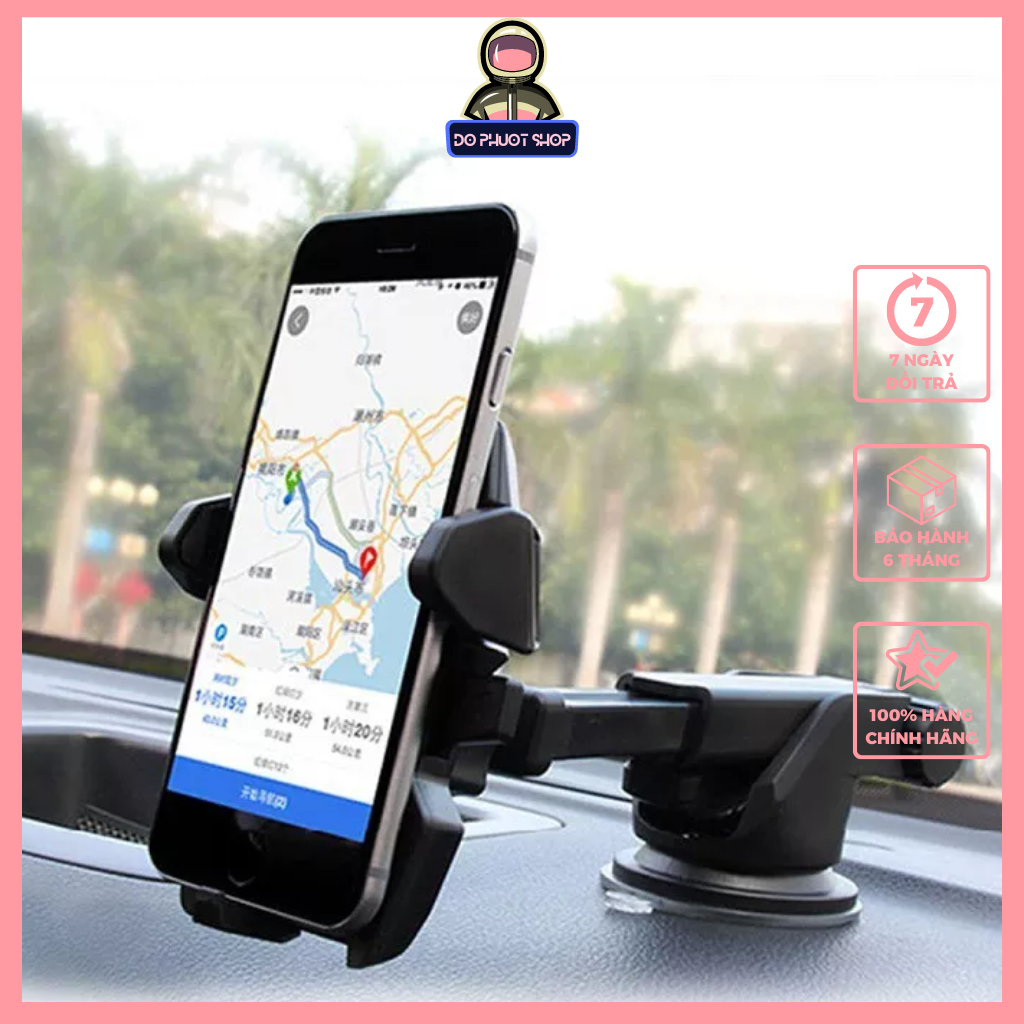 Giá đỡ điện thoại gắn xe hơi Long Neck XOAY 360, giá đỡ hít chân không gắn gương