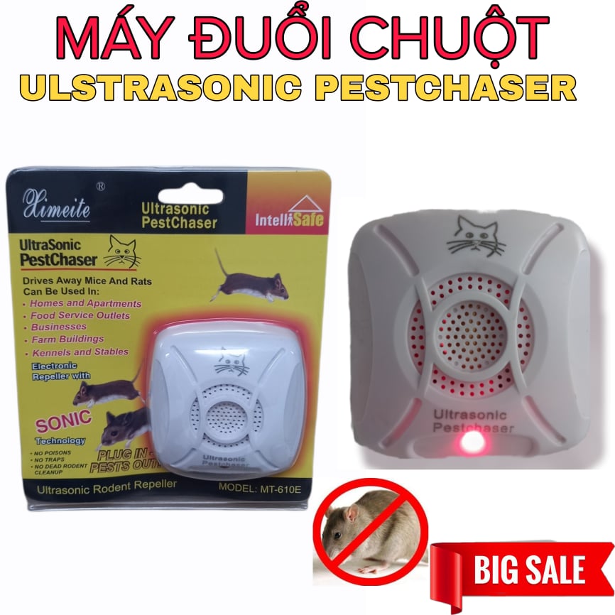 MÁY ĐUỔI CHUỘT ULSTRASONIC PESTCHASER - Máy Đuổi Côn Trùng ,Chuột bằng sóng âm chất lượng cao