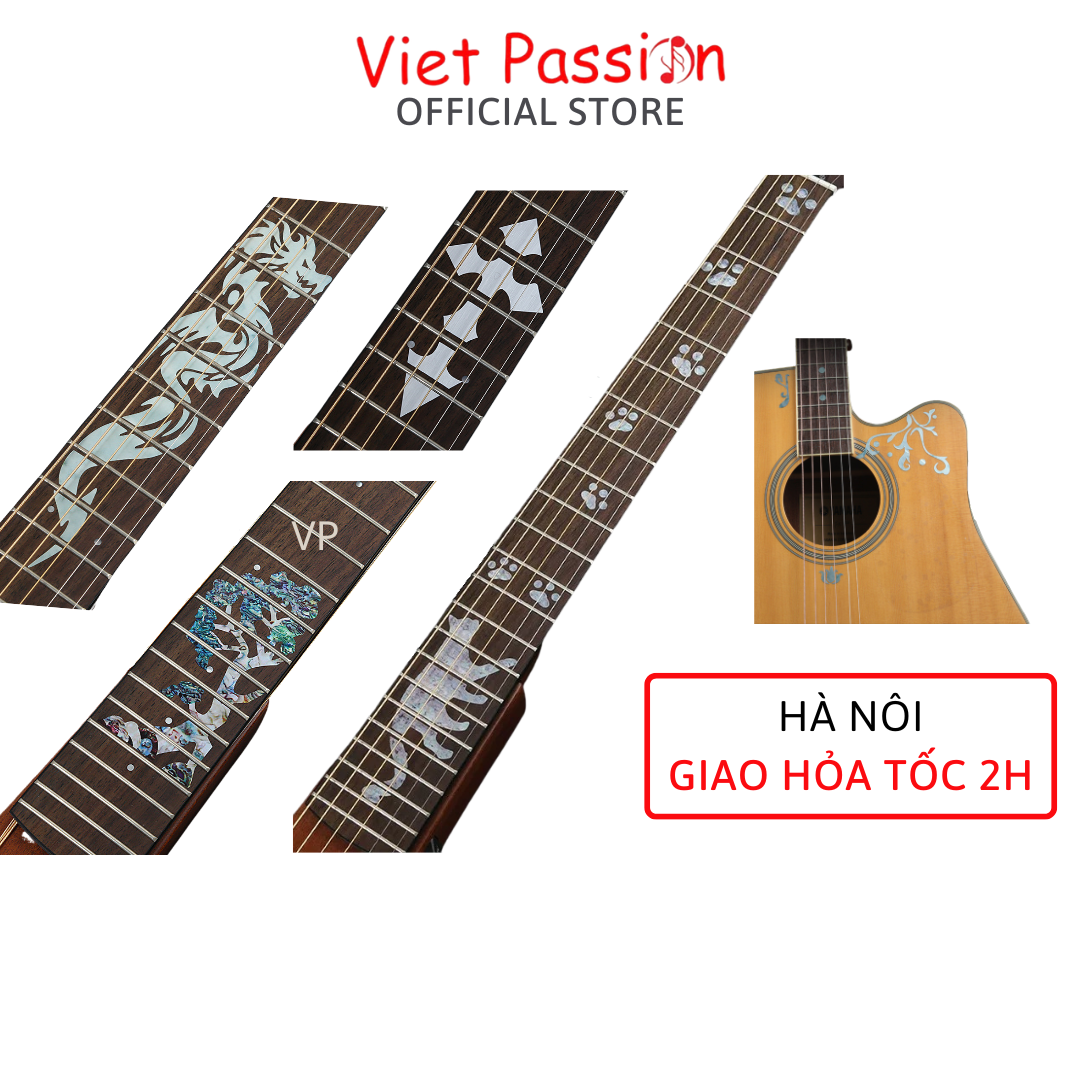 Sticker dán cần đàn miếng dán trang trí khảm cần đàn guitar cao cấp Viet Passion