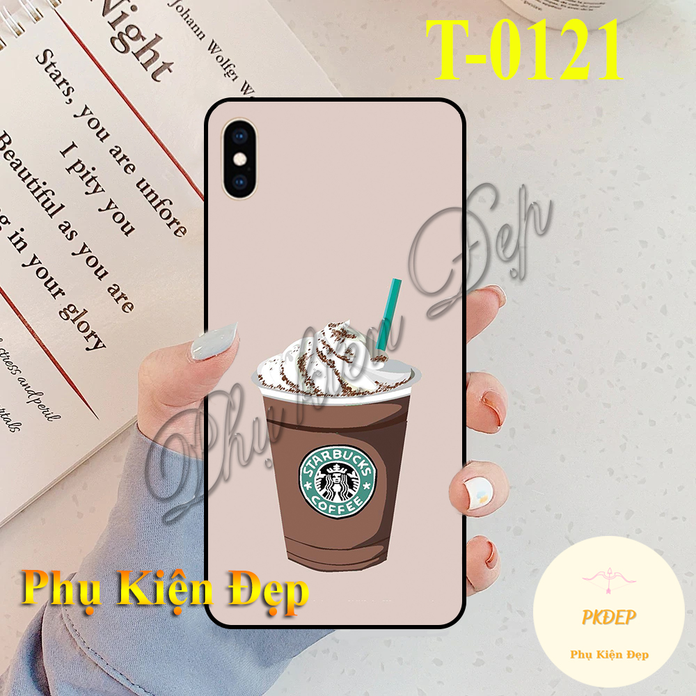 Ốp lưng Iphone X/ Iphone XS/ Iphone XS Max - Ốp dẻo đen in hình  Trà Sữa