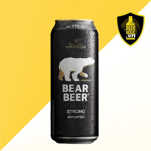 Bia gấu đen bear beer strong lager 7,7%, lon 500ml, beerholic, bh10l, bia đức mạnh