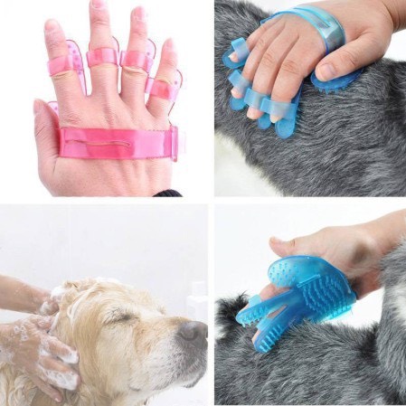 Găng tay cọ tắm mát xa tiện lợi dành cho chó và mèo cưng