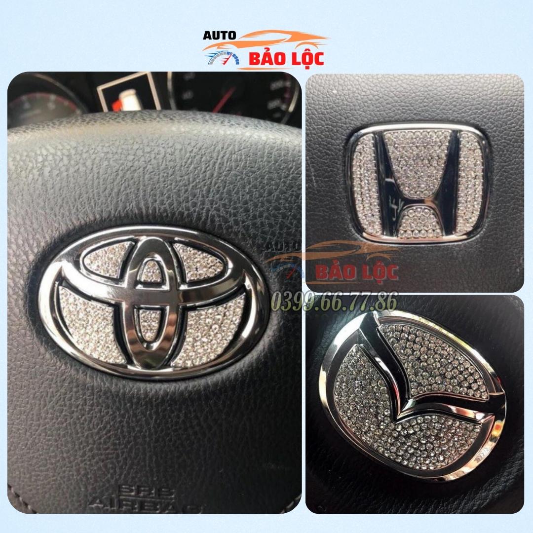 Dán LOGO vô lăng đính đá sang trọng cho xe HYUNDAI-TOYOTA-MAZDA-HONDA phong cách VIP Nhật Bản