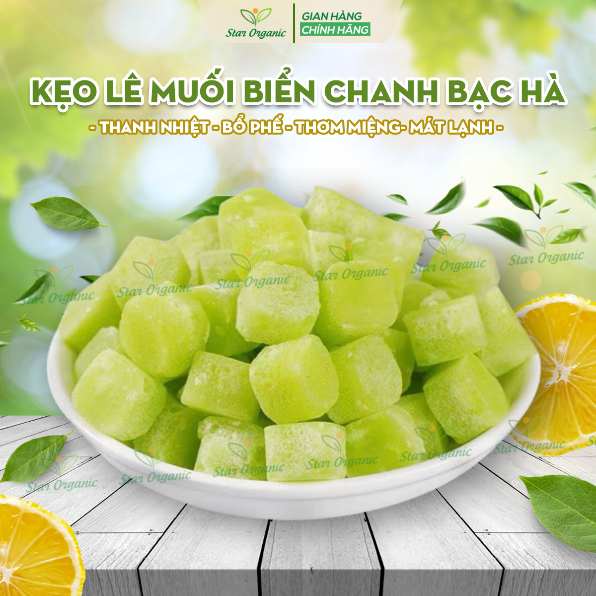 Kẹo Ngậm Lê Chanh Bạc Hà Tiêu Đờm Giảm Ho, Kẹo An Phế Vị Chanh Muối Giữ Ấm Cơ Thể Thơm Miệng Tốt Cho Sức Khỏe