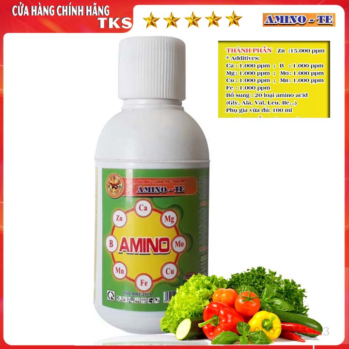 Phân Bón Lá Cao Cấp TRUNG VI LƯỢNG Tổng Hợp AMINOTE Tăng Ra hoa, Đậu Trái Chai 100ML
