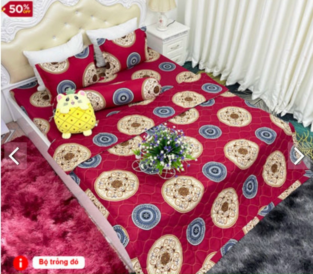 Bộ Chăn Ga Gối Hè Thu 5 Món (Gồm 1 Chăn hè chần bông+ 1 Ga bo chun+ 2 Vỏ gối nằm+1 Vỏ gối ôm)