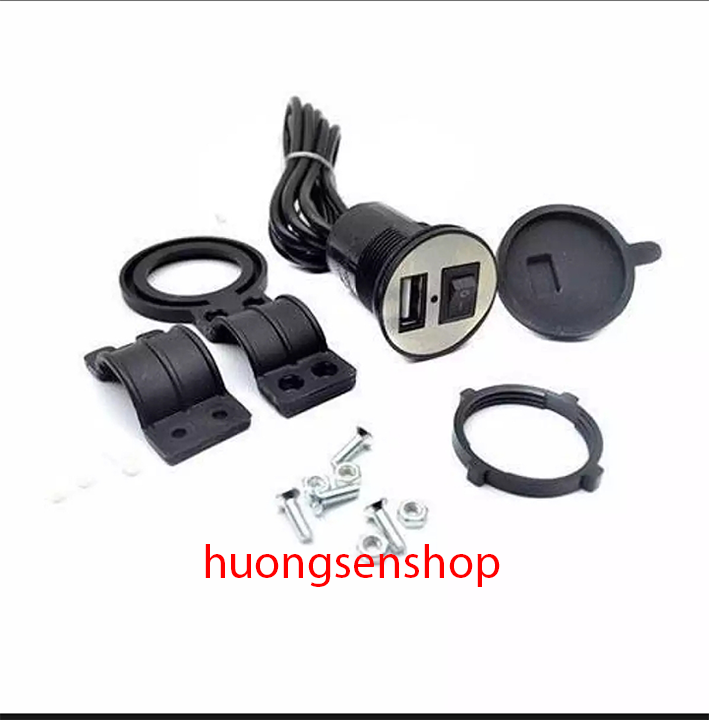 xạc điện thoại gắn trên xe máy tiện dụng cho các Biker Grap,Goviet..