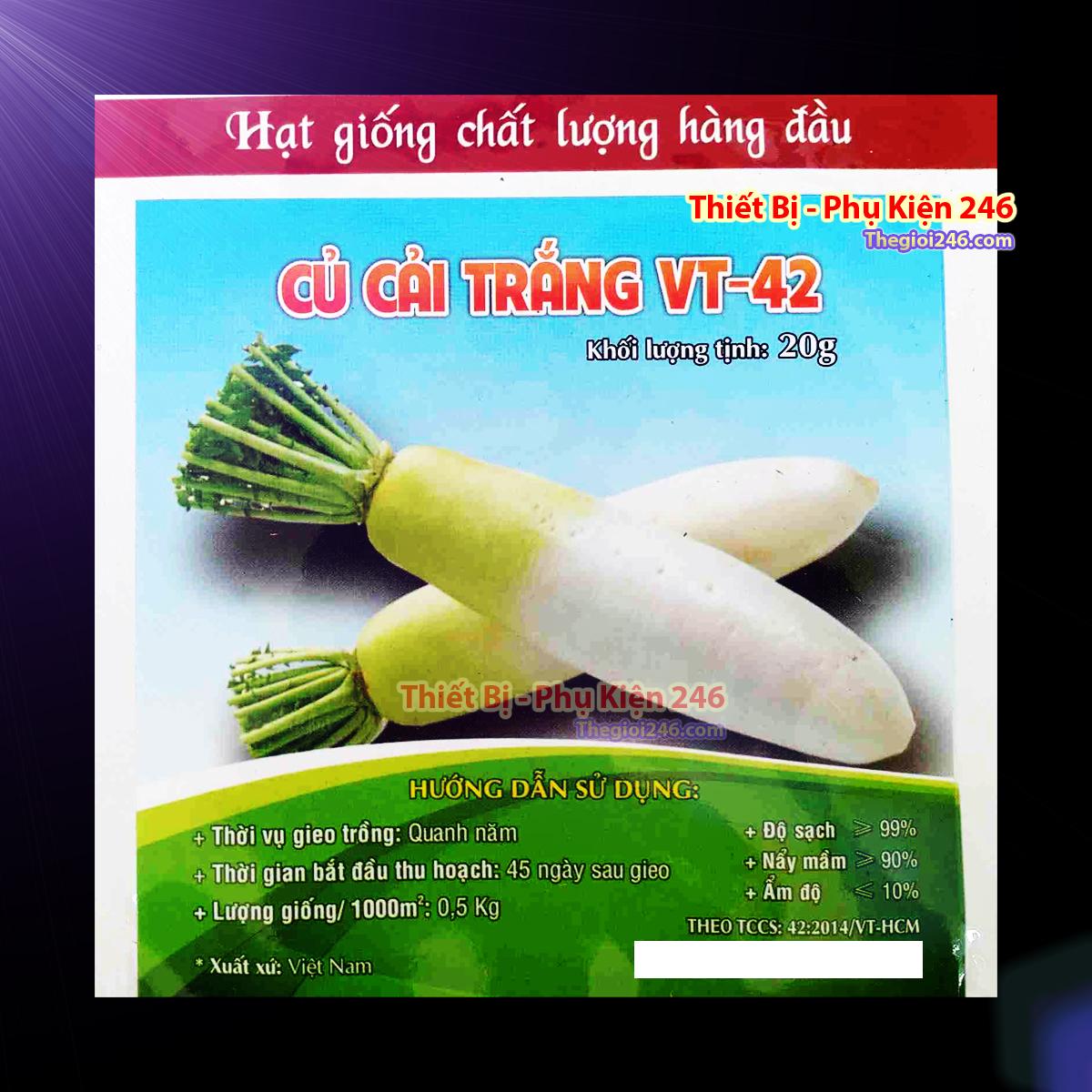 Hạt giống củ cải trắng VT-42