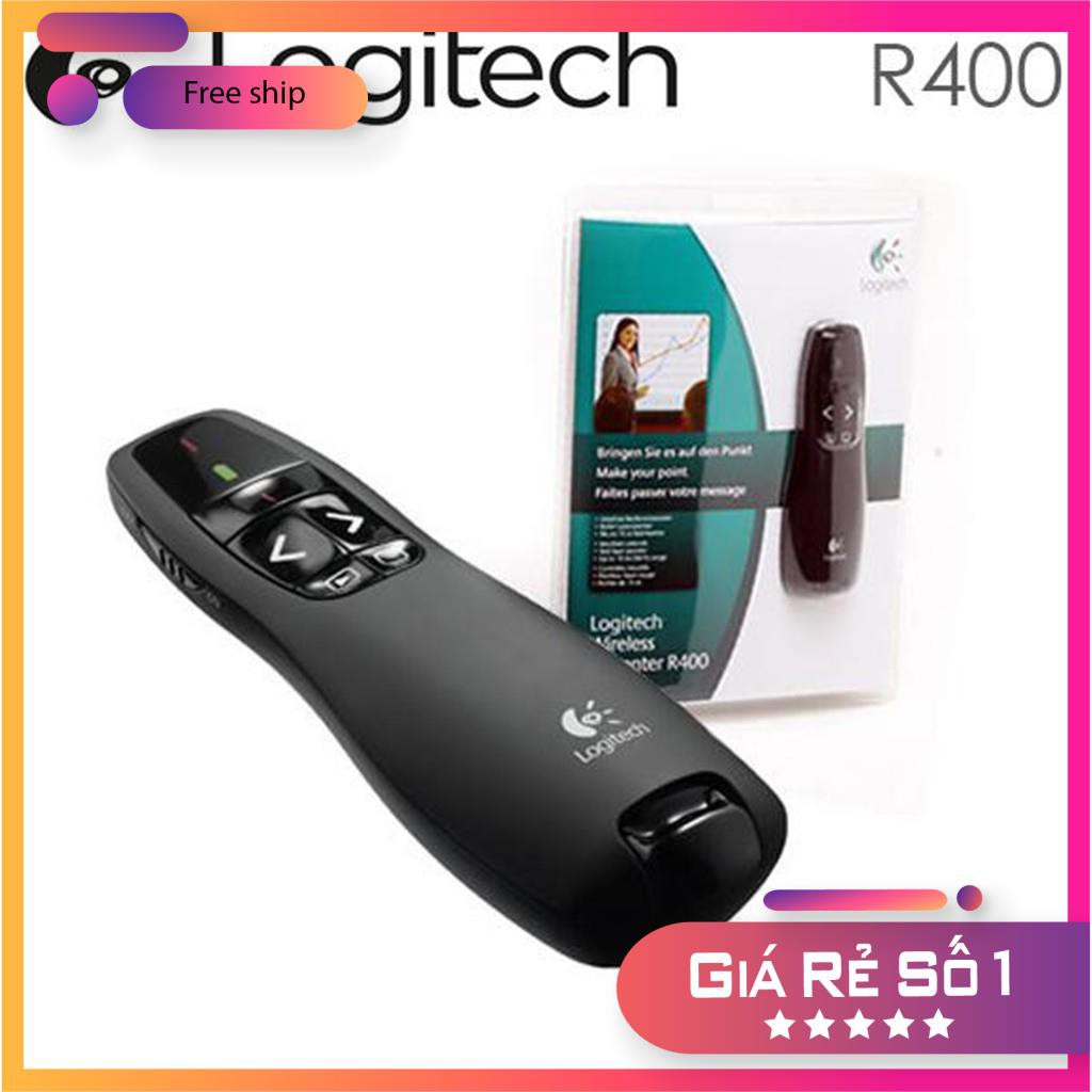 [HCM]BÚT TRÌNH CHIẾU LOGITECH R400 - Đơn Giản Tiện Dụng Thiết Bị Trình Chiếu Hỗ Trợ Thuyết Trình Thiết Kế Nhỏ Gọn Kết Nối Dễ Dàng Giúp Bạn Dễ Dàng Điều Khiển Bài Thuyết Trình Được Chuyên Nghiệp Lưu Loát Và Thuyết Phục Hơn